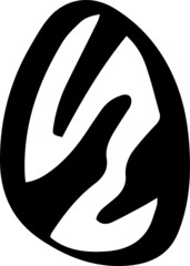 easter egg hand drawn icon