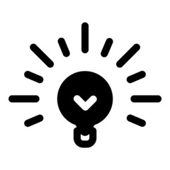 Lighting Bulb Idea Flat Icon Isolated On White Background