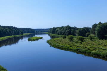 Fototapeta na wymiar a summer landscape with river