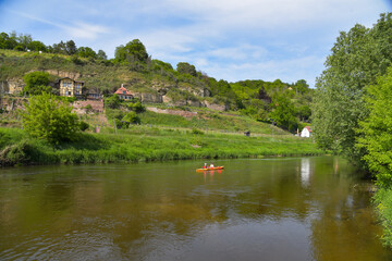 Saale Landschaft bei Naumburg / Sachsen-Anhalt