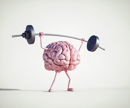 Human brain lifting weight .