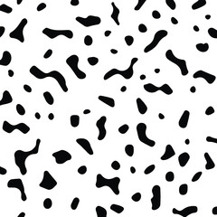 Fototapeta na wymiar Black and white camo spotted pattern, vector illustration