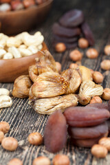 dried ripe and sweet yellow figs