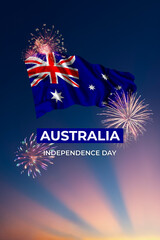 Flag of Australia on Independence day