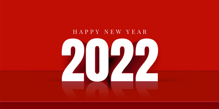 happy new year 2022 3D vector background