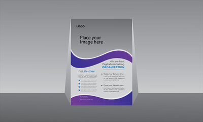 Business flyer, brochure cover will A4 size Template.