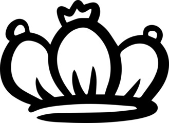 crown hand drawn icon