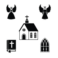 Christianity vector symbol religion and church icon