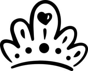 crown hand drawn icon