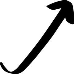 arrow hand drawn icon