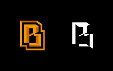 Monogram logo initials PB, modern colors clean design suitable for use by teams, e-Sports squads and others