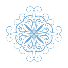 Abstract floral logo. Oriental pattern