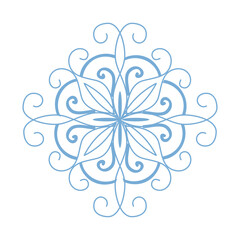 Abstract floral logo. Oriental pattern