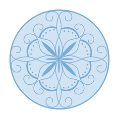 Abstract floral logo. Oriental pattern