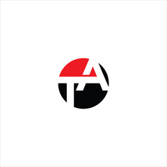 Naklejka premium letter t a logo vector template