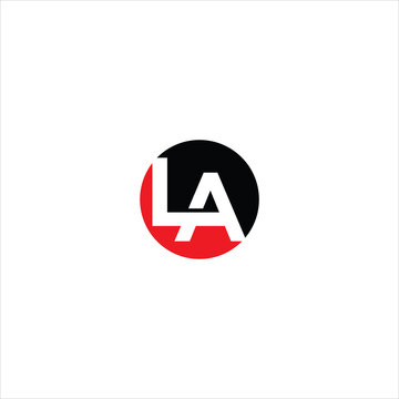 letter l a logo vector template