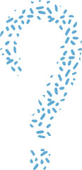 question mark hand draw doodle