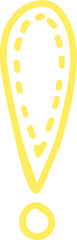 exclamation mark hand draw doodle