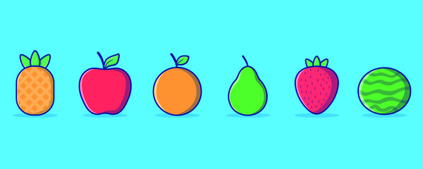 a collection of several types of fruit
