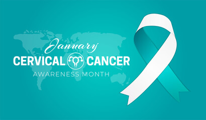 Cervical Cancer Awareness Month Background Illustration