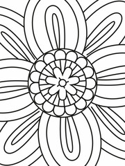 Forest flowers and leaves. Beautiful bouquet. Vector coloring book for adults and children. Hand-drawn illustration. Floral ornament is good for web, print, and stencil