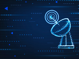 3d illustration Abstract futuristic electronic circuit technology background
