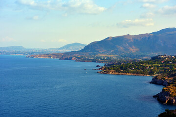 Fototapeta premium coastal panorama in the zingaro natural reserve sicily italy