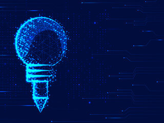 3d illustration Abstract futuristic electronic circuit technology background
