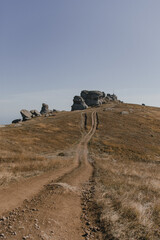 
Mountains, nature, fog, clouds, landscape