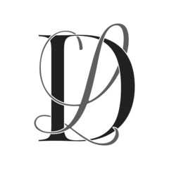 dl, ld, monogram logo. Calligraphic signature icon. Wedding Logo Monogram. modern monogram symbol. Couples logo for wedding