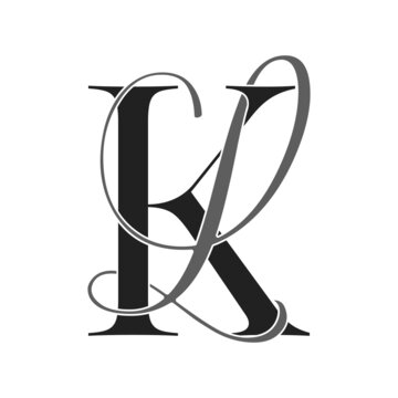 kl, lk, monogram logo. Calligraphic signature icon. Wedding Logo Monogram. modern monogram symbol. Couples logo for wedding