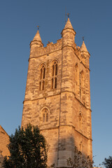 Fototapeta premium Saint George's Cathedral tower in Jerusalem, Israel 