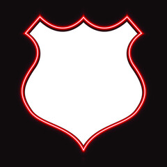 USA Highway Sign icon Design with Neon Light effect. eps 10