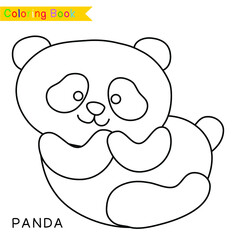 Coloring animal worksheet page. Educational printable colouring worksheet. Preschool worksheet. Black and white vector illustration. Motor skills education.