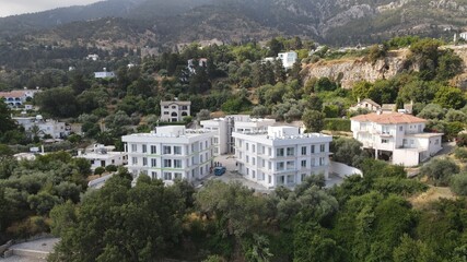 Obraz premium apartment complex with mountain and sea view