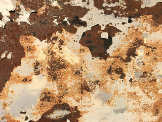 Grunge rusted metal texture. Rust and oxidized metal background. Old metal iron panel. Detail of a old rusty door. 