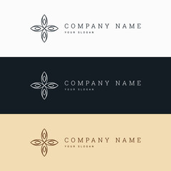 minimal elegant multipurpose horizontal logo template and line art symbol and icon