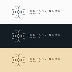 minimal elegant multipurpose horizontal logo template and line art symbol and icon