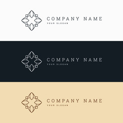 minimal elegant multipurpose horizontal logo template and line art symbol and icon