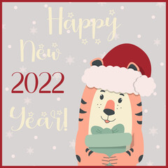 Happy New 2022 Year Tiger