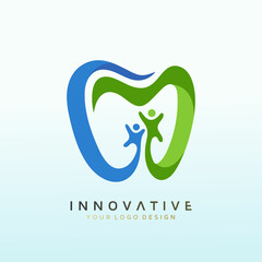 Modern and Fun Kids Dental Office Logo