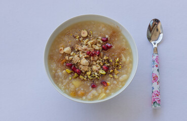 Turkish dessert Ashura, Noah's pudding.