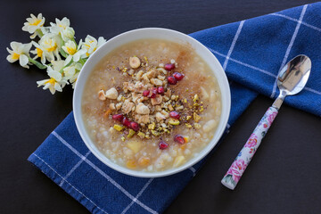 Turkish dessert Ashura, Noah's pudding.