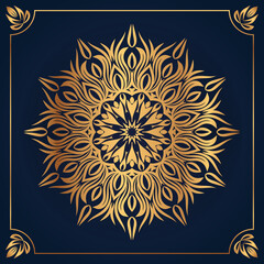 Luxury gold gradient ornamental mandala design background premium vector