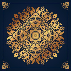 Luxury gold ornamental mandala design background vector