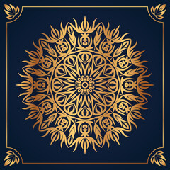 Luxury gold ornamental mandala design background vector