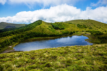 Fototapeta na wymiar Lagoa Rasa, Serra Devassa, São Miguel Island, Azores, Açores, Portugal, Europe.