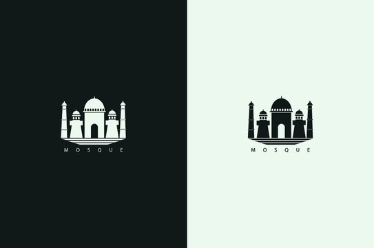Creative Mosque logo. Islamic Mosque vector.