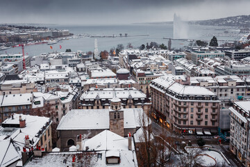 Geneva on a snowy day