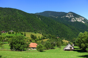 Fototapeta na wymiar Magura Village in the Carpathians, Romania, Europe 